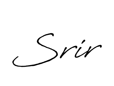 Create a beautiful signature design for name Srir. With this signature (Antro_Vectra_Bolder) fonts, you can make a handwritten signature for free. Srir signature style 7 images and pictures png