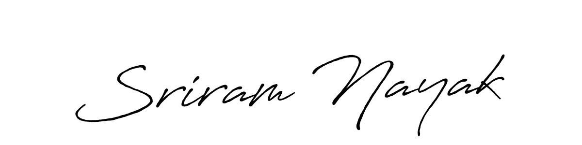 How to make Sriram Nayak signature? Antro_Vectra_Bolder is a professional autograph style. Create handwritten signature for Sriram Nayak name. Sriram Nayak signature style 7 images and pictures png