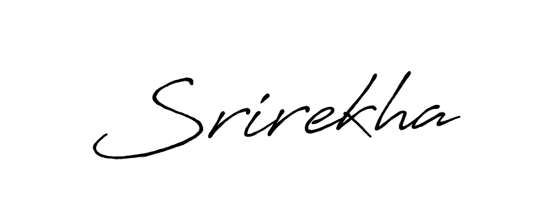 Use a signature maker to create a handwritten signature online. With this signature software, you can design (Antro_Vectra_Bolder) your own signature for name Srirekha. Srirekha signature style 7 images and pictures png