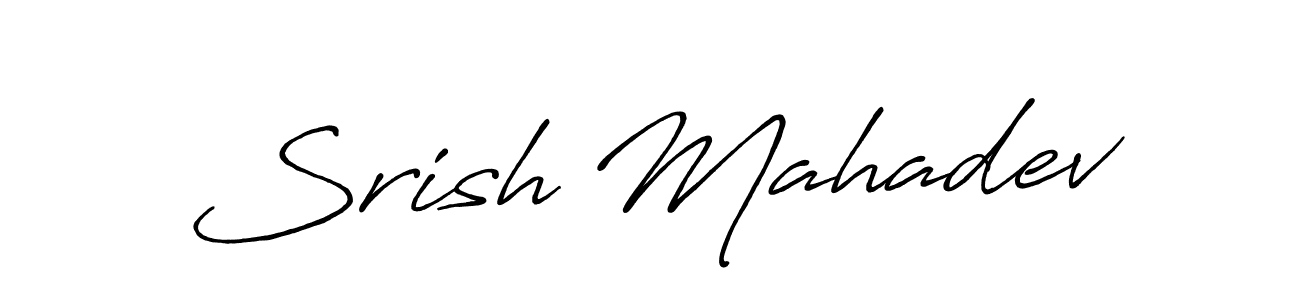 It looks lik you need a new signature style for name Srish Mahadev. Design unique handwritten (Antro_Vectra_Bolder) signature with our free signature maker in just a few clicks. Srish Mahadev signature style 7 images and pictures png