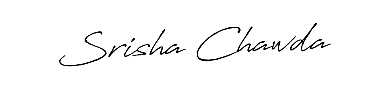 How to make Srisha Chawda signature? Antro_Vectra_Bolder is a professional autograph style. Create handwritten signature for Srisha Chawda name. Srisha Chawda signature style 7 images and pictures png