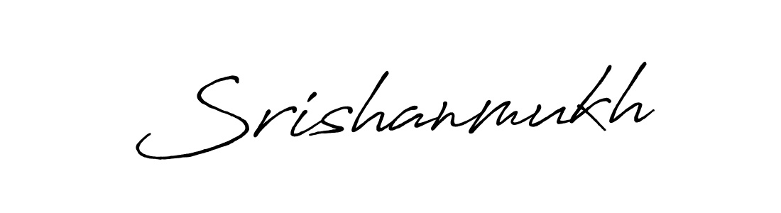 How to make Srishanmukh signature? Antro_Vectra_Bolder is a professional autograph style. Create handwritten signature for Srishanmukh name. Srishanmukh signature style 7 images and pictures png