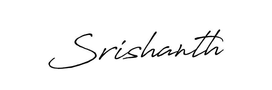 Use a signature maker to create a handwritten signature online. With this signature software, you can design (Antro_Vectra_Bolder) your own signature for name Srishanth. Srishanth signature style 7 images and pictures png