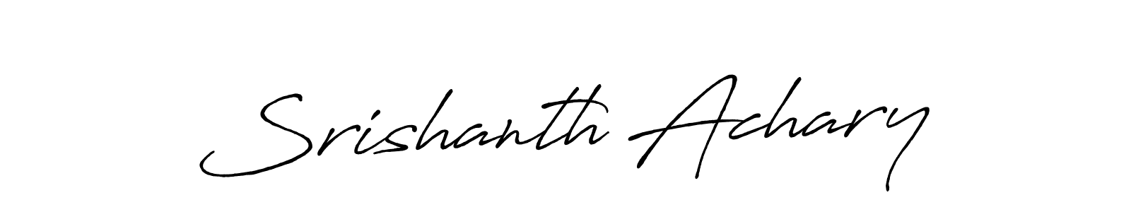 Srishanth Achary stylish signature style. Best Handwritten Sign (Antro_Vectra_Bolder) for my name. Handwritten Signature Collection Ideas for my name Srishanth Achary. Srishanth Achary signature style 7 images and pictures png