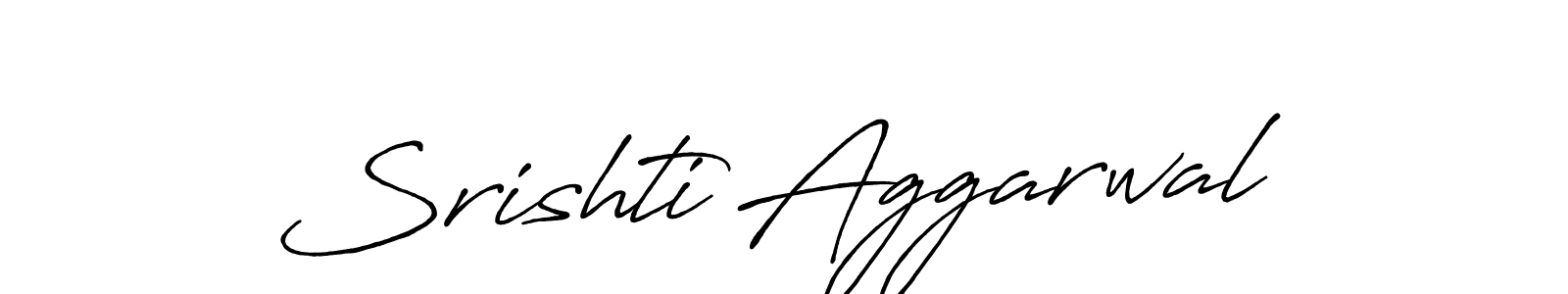 How to make Srishti Aggarwal name signature. Use Antro_Vectra_Bolder style for creating short signs online. This is the latest handwritten sign. Srishti Aggarwal signature style 7 images and pictures png