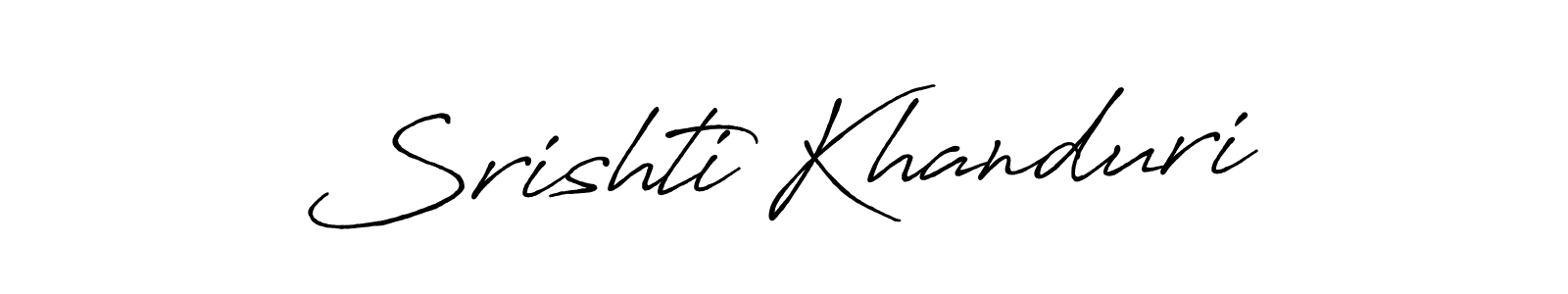 Use a signature maker to create a handwritten signature online. With this signature software, you can design (Antro_Vectra_Bolder) your own signature for name Srishti Khanduri. Srishti Khanduri signature style 7 images and pictures png