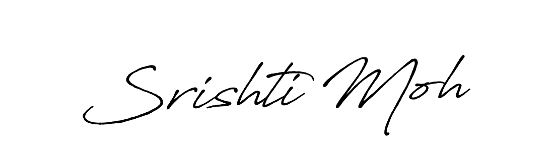 Use a signature maker to create a handwritten signature online. With this signature software, you can design (Antro_Vectra_Bolder) your own signature for name Srishti Moh. Srishti Moh signature style 7 images and pictures png