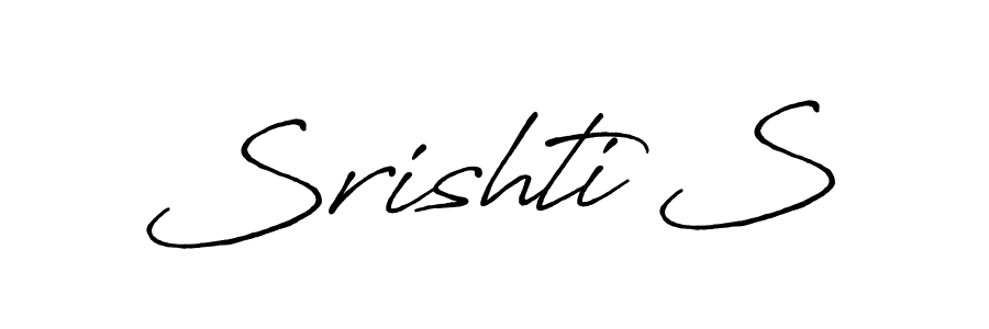 Make a beautiful signature design for name Srishti S. With this signature (Antro_Vectra_Bolder) style, you can create a handwritten signature for free. Srishti S signature style 7 images and pictures png
