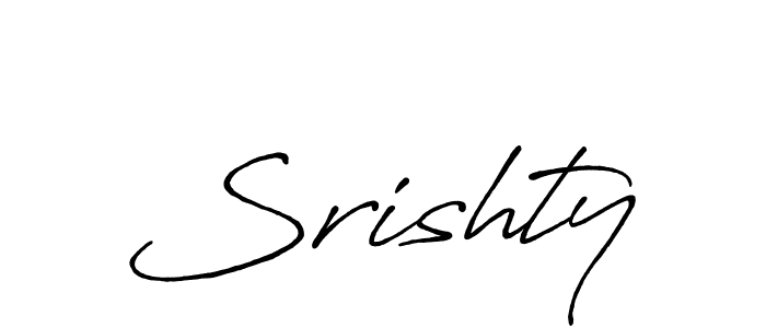 Srishty stylish signature style. Best Handwritten Sign (Antro_Vectra_Bolder) for my name. Handwritten Signature Collection Ideas for my name Srishty. Srishty signature style 7 images and pictures png