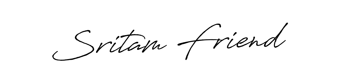 Also we have Sritam Friend name is the best signature style. Create professional handwritten signature collection using Antro_Vectra_Bolder autograph style. Sritam Friend signature style 7 images and pictures png