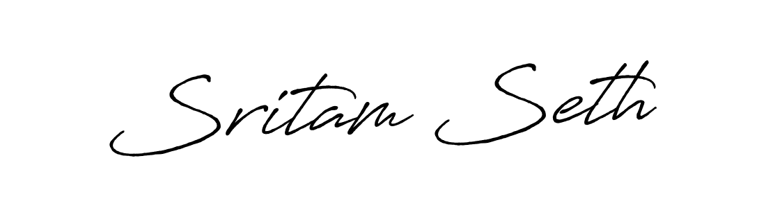 Sritam Seth stylish signature style. Best Handwritten Sign (Antro_Vectra_Bolder) for my name. Handwritten Signature Collection Ideas for my name Sritam Seth. Sritam Seth signature style 7 images and pictures png