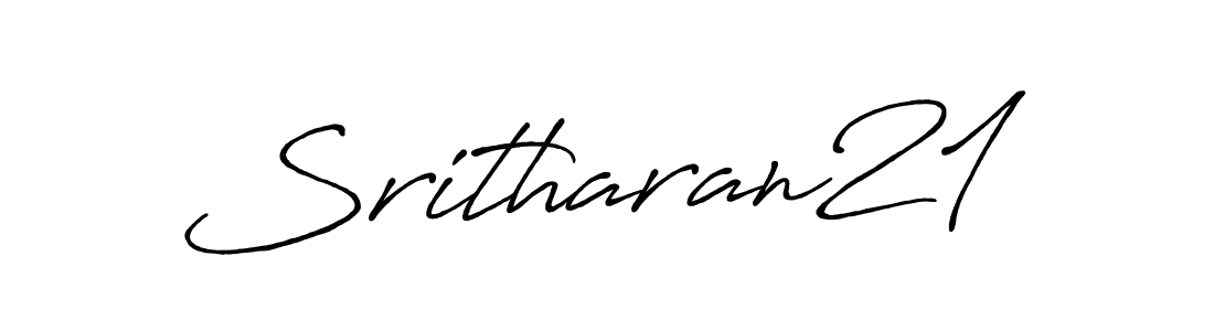 Design your own signature with our free online signature maker. With this signature software, you can create a handwritten (Antro_Vectra_Bolder) signature for name Sritharan21. Sritharan21 signature style 7 images and pictures png