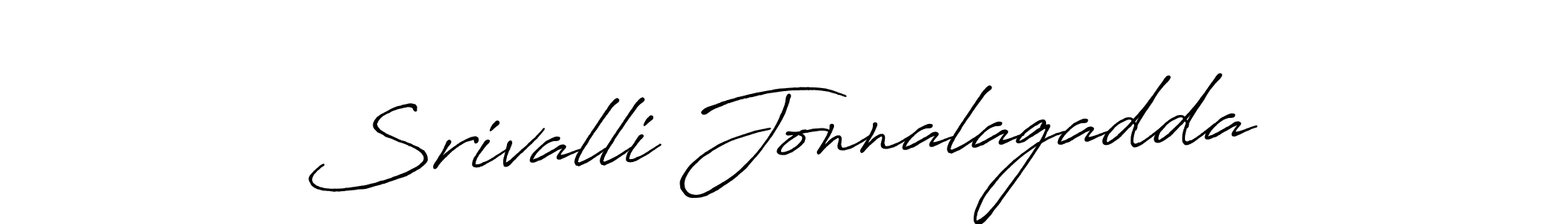 Srivalli Jonnalagadda stylish signature style. Best Handwritten Sign (Antro_Vectra_Bolder) for my name. Handwritten Signature Collection Ideas for my name Srivalli Jonnalagadda. Srivalli Jonnalagadda signature style 7 images and pictures png