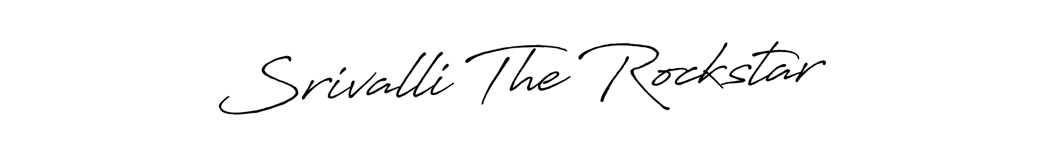Use a signature maker to create a handwritten signature online. With this signature software, you can design (Antro_Vectra_Bolder) your own signature for name Srivalli The Rockstar. Srivalli The Rockstar signature style 7 images and pictures png