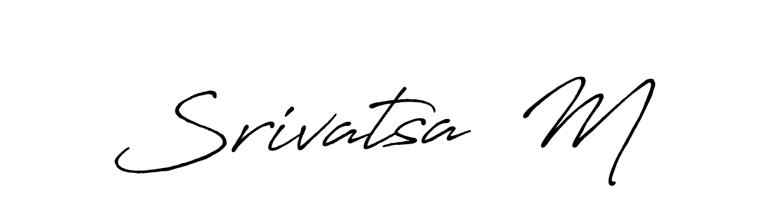 Create a beautiful signature design for name Srivatsa  M. With this signature (Antro_Vectra_Bolder) fonts, you can make a handwritten signature for free. Srivatsa  M signature style 7 images and pictures png