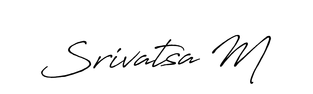 Make a short Srivatsa M signature style. Manage your documents anywhere anytime using Antro_Vectra_Bolder. Create and add eSignatures, submit forms, share and send files easily. Srivatsa M signature style 7 images and pictures png