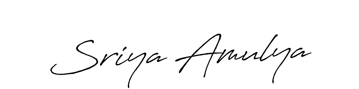 Make a beautiful signature design for name Sriya Amulya. Use this online signature maker to create a handwritten signature for free. Sriya Amulya signature style 7 images and pictures png