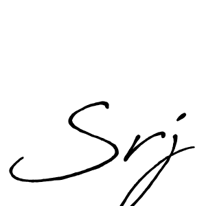 Make a beautiful signature design for name Srj. With this signature (Antro_Vectra_Bolder) style, you can create a handwritten signature for free. Srj signature style 7 images and pictures png