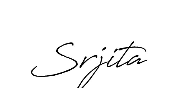 The best way (Antro_Vectra_Bolder) to make a short signature is to pick only two or three words in your name. The name Srjita include a total of six letters. For converting this name. Srjita signature style 7 images and pictures png
