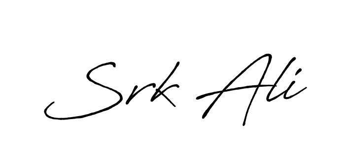 How to make Srk Ali signature? Antro_Vectra_Bolder is a professional autograph style. Create handwritten signature for Srk Ali name. Srk Ali signature style 7 images and pictures png