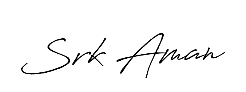 The best way (Antro_Vectra_Bolder) to make a short signature is to pick only two or three words in your name. The name Srk Aman include a total of six letters. For converting this name. Srk Aman signature style 7 images and pictures png