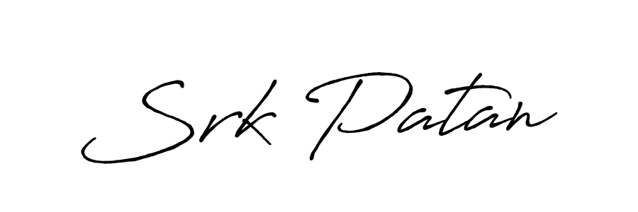 Make a beautiful signature design for name Srk Patan. With this signature (Antro_Vectra_Bolder) style, you can create a handwritten signature for free. Srk Patan signature style 7 images and pictures png