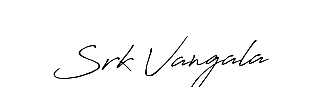 The best way (Antro_Vectra_Bolder) to make a short signature is to pick only two or three words in your name. The name Srk Vangala include a total of six letters. For converting this name. Srk Vangala signature style 7 images and pictures png