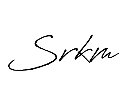 Design your own signature with our free online signature maker. With this signature software, you can create a handwritten (Antro_Vectra_Bolder) signature for name Srkm. Srkm signature style 7 images and pictures png