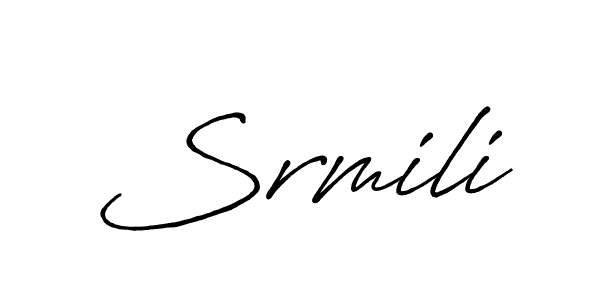 You should practise on your own different ways (Antro_Vectra_Bolder) to write your name (Srmili) in signature. don't let someone else do it for you. Srmili signature style 7 images and pictures png