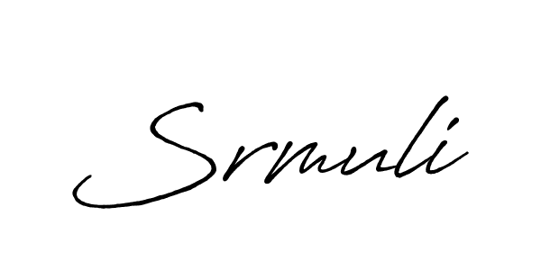 How to make Srmuli signature? Antro_Vectra_Bolder is a professional autograph style. Create handwritten signature for Srmuli name. Srmuli signature style 7 images and pictures png