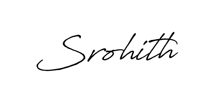 How to make Srohith name signature. Use Antro_Vectra_Bolder style for creating short signs online. This is the latest handwritten sign. Srohith signature style 7 images and pictures png