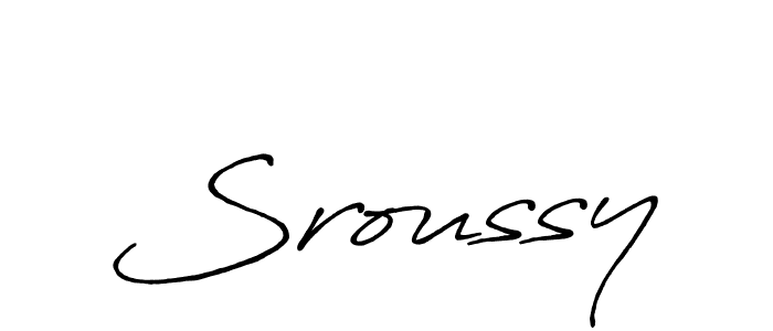 Make a beautiful signature design for name Sroussy. With this signature (Antro_Vectra_Bolder) style, you can create a handwritten signature for free. Sroussy signature style 7 images and pictures png