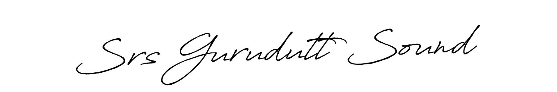 Design your own signature with our free online signature maker. With this signature software, you can create a handwritten (Antro_Vectra_Bolder) signature for name Srs Gurudutt Sound. Srs Gurudutt Sound signature style 7 images and pictures png