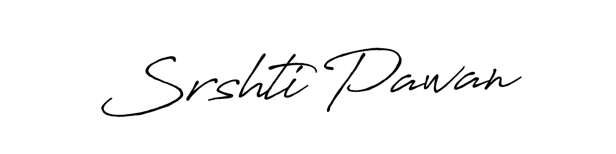 Design your own signature with our free online signature maker. With this signature software, you can create a handwritten (Antro_Vectra_Bolder) signature for name Srshti Pawan. Srshti Pawan signature style 7 images and pictures png