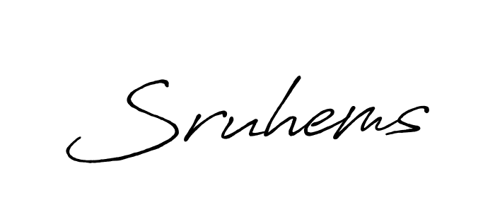 How to make Sruhems signature? Antro_Vectra_Bolder is a professional autograph style. Create handwritten signature for Sruhems name. Sruhems signature style 7 images and pictures png