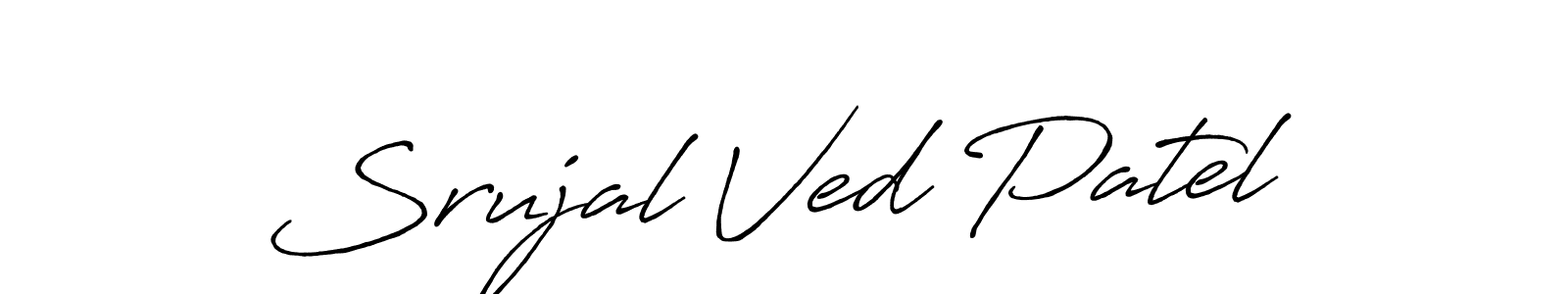 You should practise on your own different ways (Antro_Vectra_Bolder) to write your name (Srujal Ved Patel) in signature. don't let someone else do it for you. Srujal Ved Patel signature style 7 images and pictures png