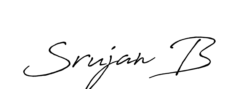The best way (Antro_Vectra_Bolder) to make a short signature is to pick only two or three words in your name. The name Srujan B include a total of six letters. For converting this name. Srujan B signature style 7 images and pictures png