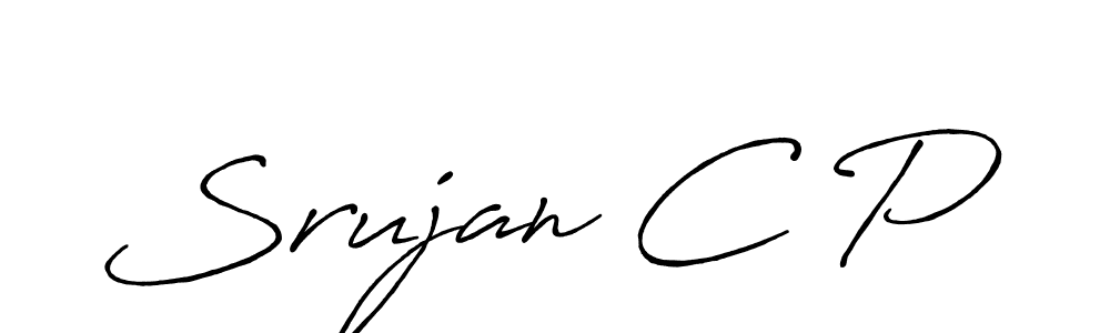 if you are searching for the best signature style for your name Srujan C P. so please give up your signature search. here we have designed multiple signature styles  using Antro_Vectra_Bolder. Srujan C P signature style 7 images and pictures png