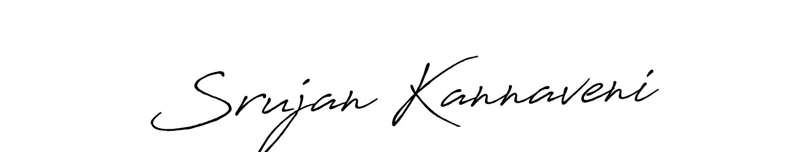Create a beautiful signature design for name Srujan Kannaveni. With this signature (Antro_Vectra_Bolder) fonts, you can make a handwritten signature for free. Srujan Kannaveni signature style 7 images and pictures png