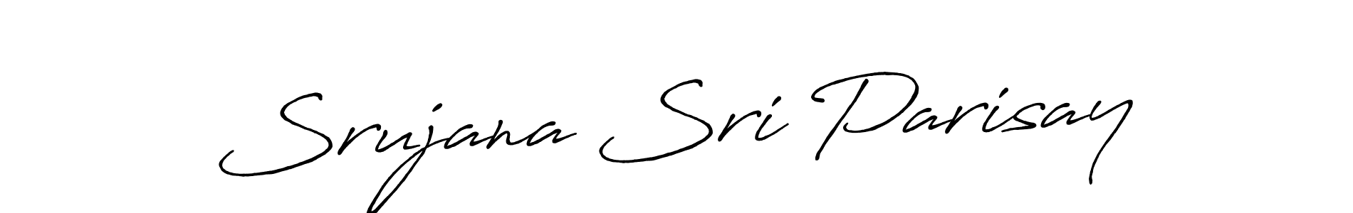 The best way (Antro_Vectra_Bolder) to make a short signature is to pick only two or three words in your name. The name Srujana Sri Parisay include a total of six letters. For converting this name. Srujana Sri Parisay signature style 7 images and pictures png