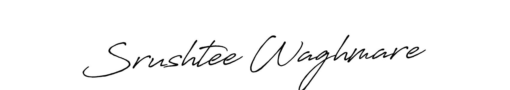 Make a beautiful signature design for name Srushtee Waghmare. With this signature (Antro_Vectra_Bolder) style, you can create a handwritten signature for free. Srushtee Waghmare signature style 7 images and pictures png