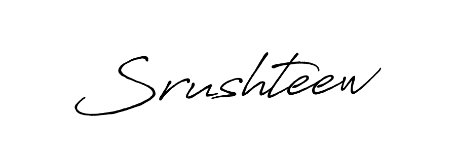 Also we have Srushteew name is the best signature style. Create professional handwritten signature collection using Antro_Vectra_Bolder autograph style. Srushteew signature style 7 images and pictures png