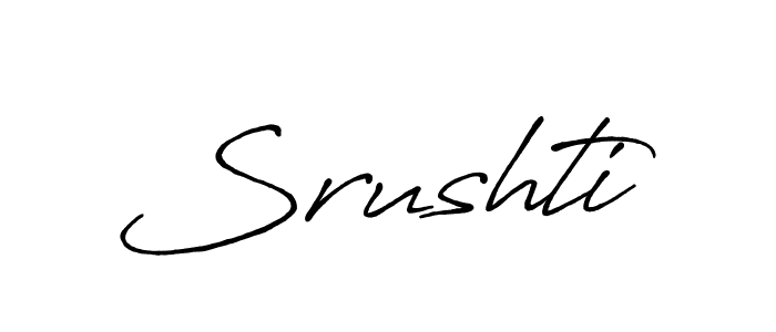 How to make Srushti name signature. Use Antro_Vectra_Bolder style for creating short signs online. This is the latest handwritten sign. Srushti signature style 7 images and pictures png