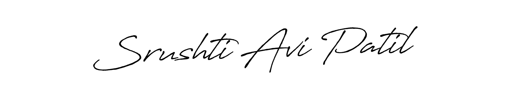 Use a signature maker to create a handwritten signature online. With this signature software, you can design (Antro_Vectra_Bolder) your own signature for name Srushti Avi Patil. Srushti Avi Patil signature style 7 images and pictures png