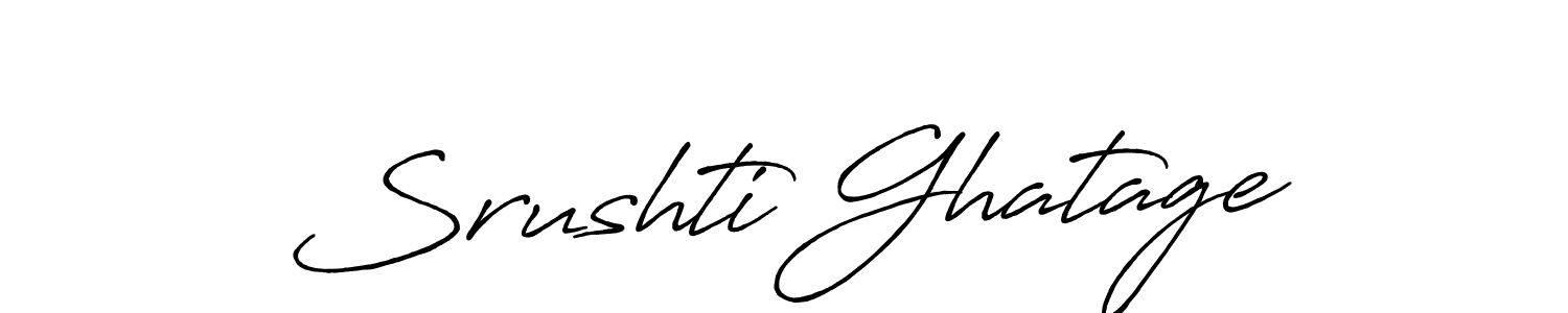 Srushti Ghatage stylish signature style. Best Handwritten Sign (Antro_Vectra_Bolder) for my name. Handwritten Signature Collection Ideas for my name Srushti Ghatage. Srushti Ghatage signature style 7 images and pictures png