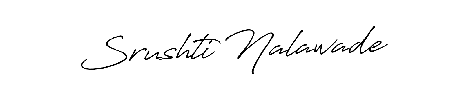 Design your own signature with our free online signature maker. With this signature software, you can create a handwritten (Antro_Vectra_Bolder) signature for name Srushti Nalawade. Srushti Nalawade signature style 7 images and pictures png