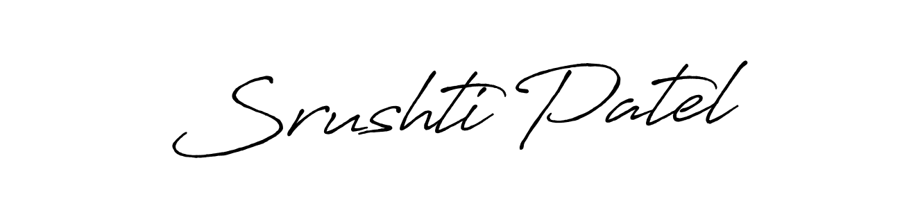 It looks lik you need a new signature style for name Srushti Patel. Design unique handwritten (Antro_Vectra_Bolder) signature with our free signature maker in just a few clicks. Srushti Patel signature style 7 images and pictures png