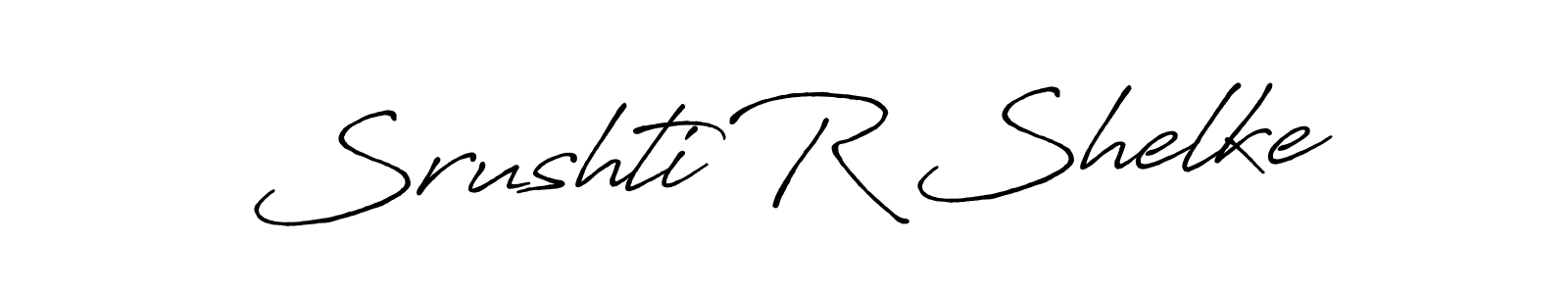 Srushti R Shelke stylish signature style. Best Handwritten Sign (Antro_Vectra_Bolder) for my name. Handwritten Signature Collection Ideas for my name Srushti R Shelke. Srushti R Shelke signature style 7 images and pictures png