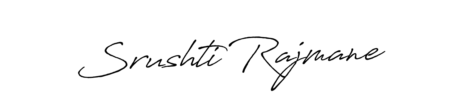 Create a beautiful signature design for name Srushti Rajmane. With this signature (Antro_Vectra_Bolder) fonts, you can make a handwritten signature for free. Srushti Rajmane signature style 7 images and pictures png