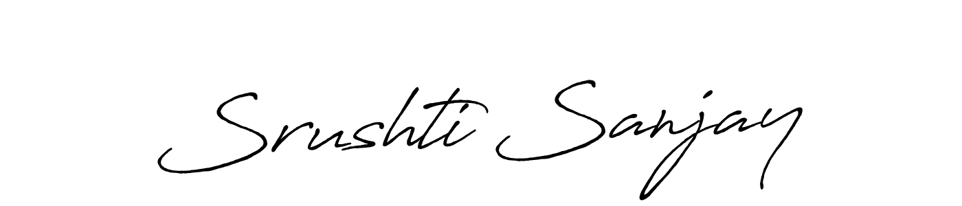 Create a beautiful signature design for name Srushti Sanjay. With this signature (Antro_Vectra_Bolder) fonts, you can make a handwritten signature for free. Srushti Sanjay signature style 7 images and pictures png